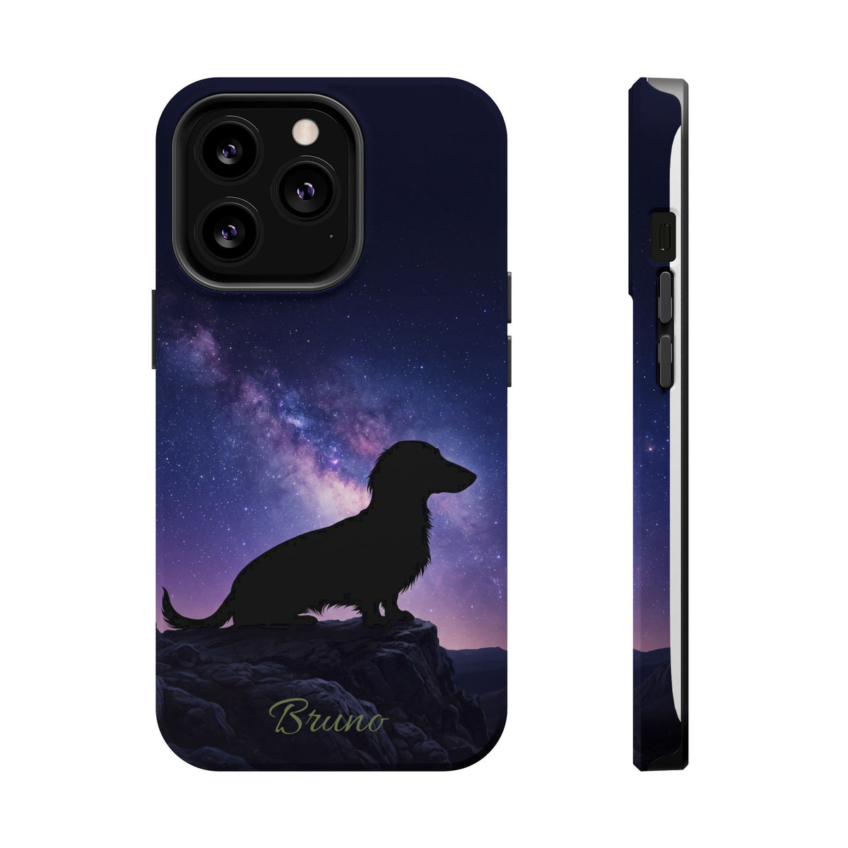 Personalized Dachshund Starry Night Phone Case — Wireless Charging Cover