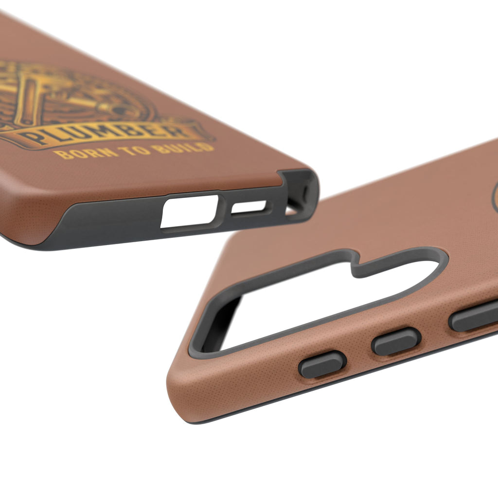 Plumber Born to Build Leather Phone Case - Samsung & iPhone Series