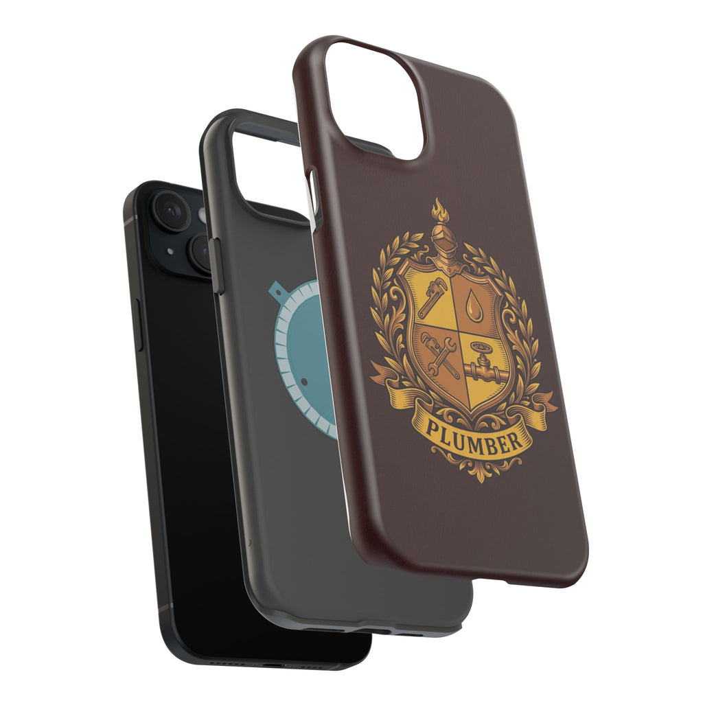 Plumber Crest Phone Case — Heraldic Shield Wireless Charging Cover