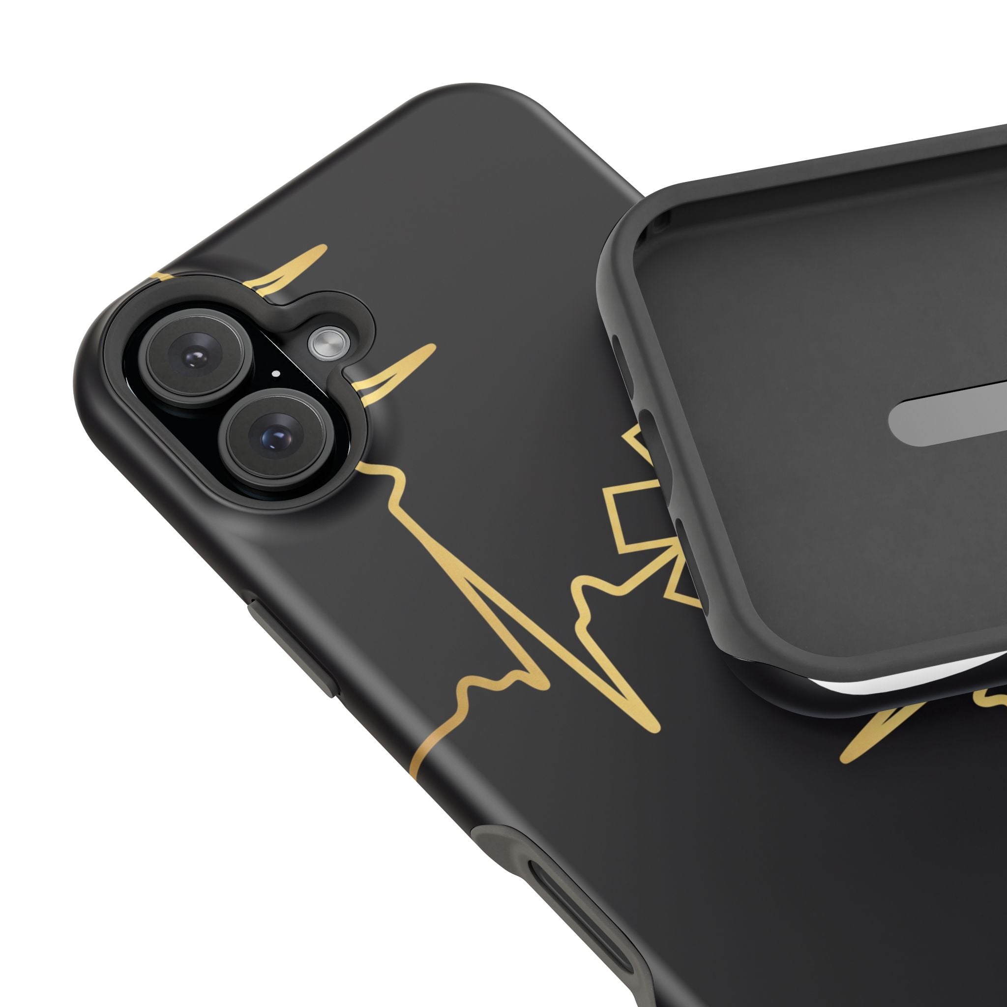 Paramedic/EMT Heartbeat Line Phone Case — Magnetic Wireless Charging Cover
