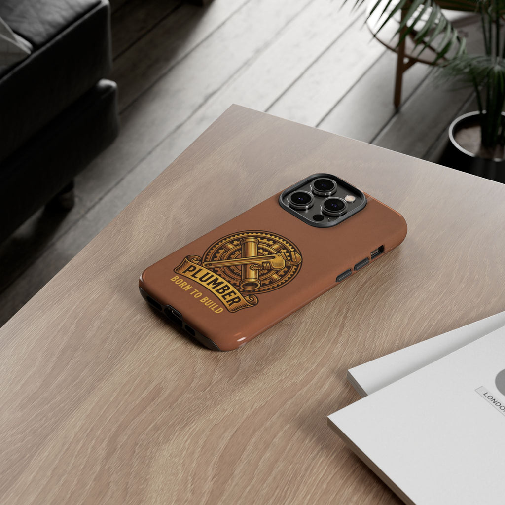 Plumber Born to Build Leather Phone Case - Samsung & iPhone Series
