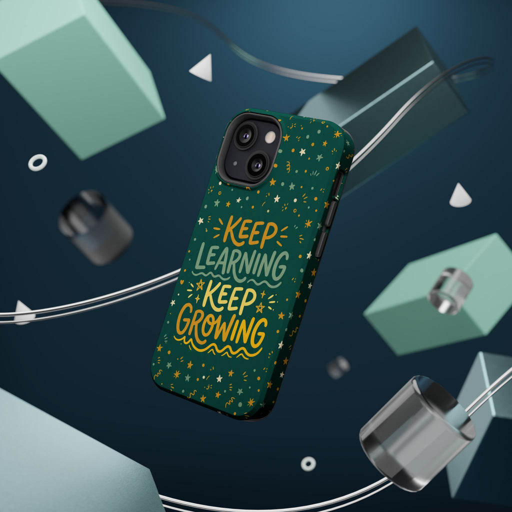 Keep Learning Keep Growing Teacher Phone Case — Wireless Charging Cover