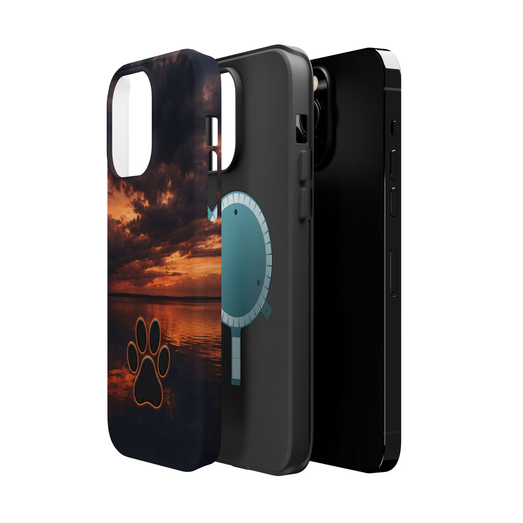 Paw Sunset Magnetic Impact-Resistant Phone Case for iPhone and Samsung Galaxy series