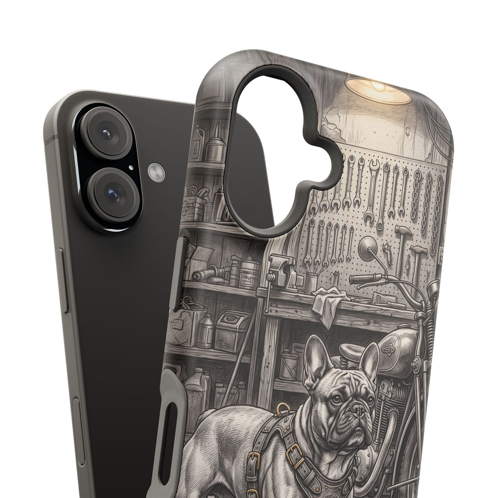 Personalized French Bulldog Vintage Street Phone Case — Wireless Charging Cover