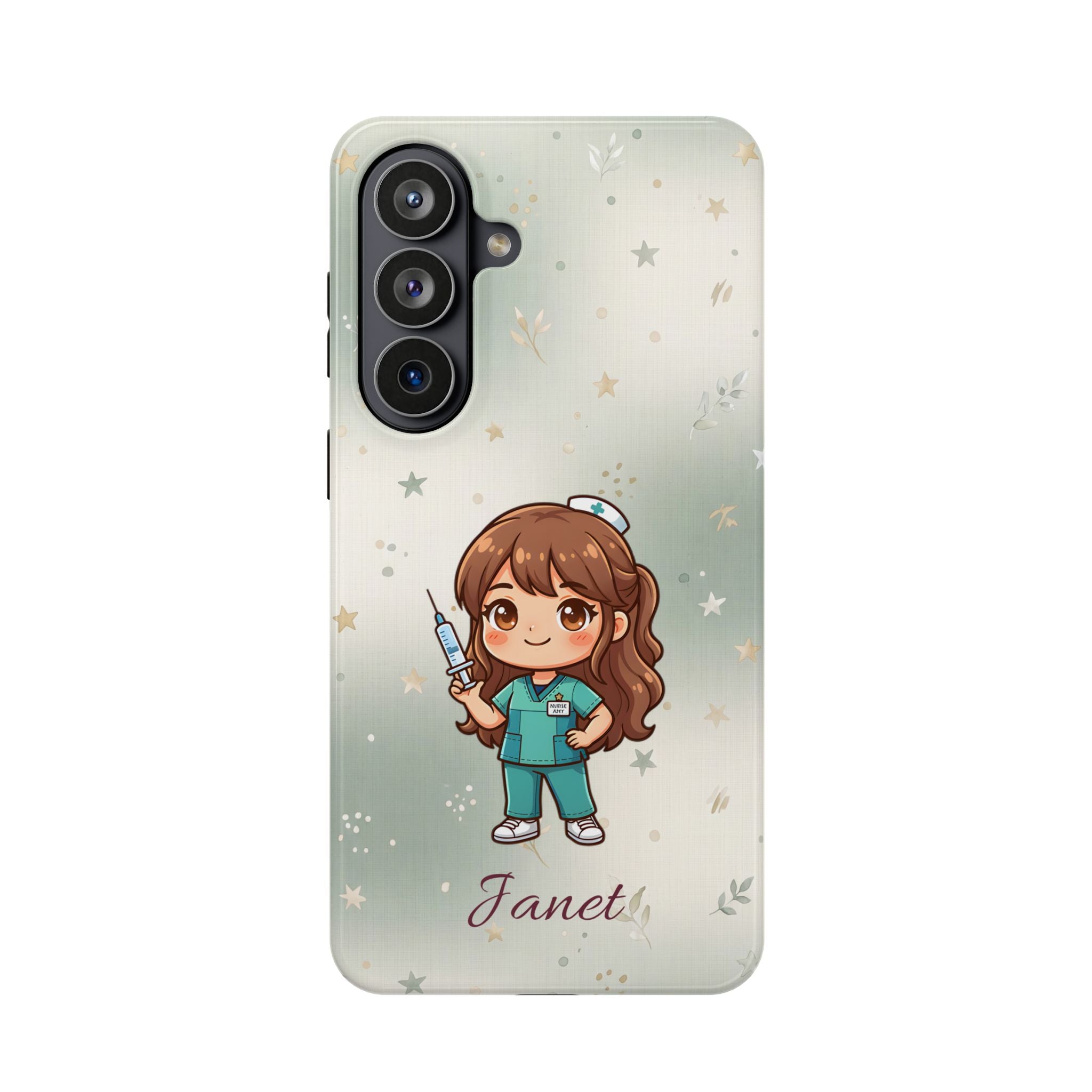 Personalized Nurse with Syringe Phone Case — Wireless Charging Cover