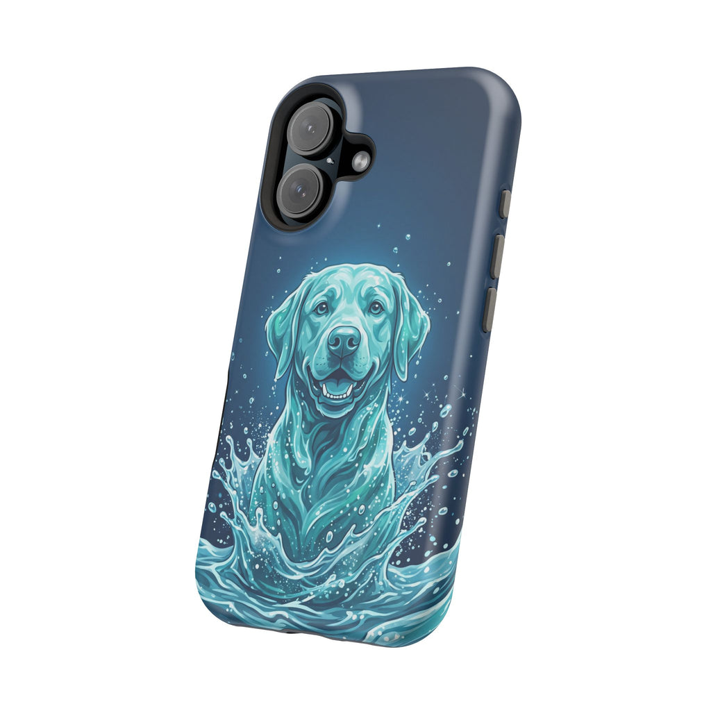 Water Splash Labrador Phone Case — Tough Magnetic Case with Wireless Charging