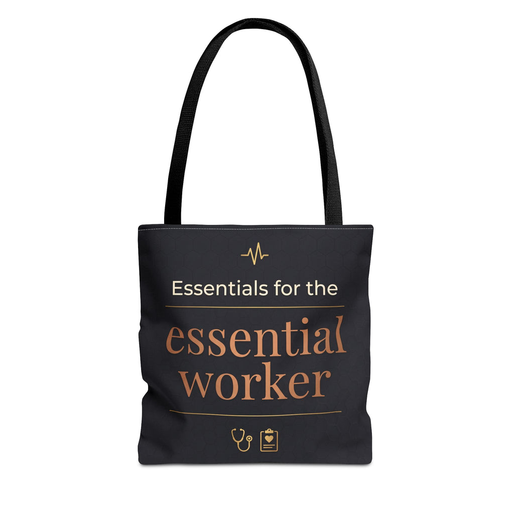 Essentials for the Essential Worker Tote | Healthcare Worker Gift Tote Bag | Nurse Doctor Appreciation Gift | Premium Polyester Carry-All