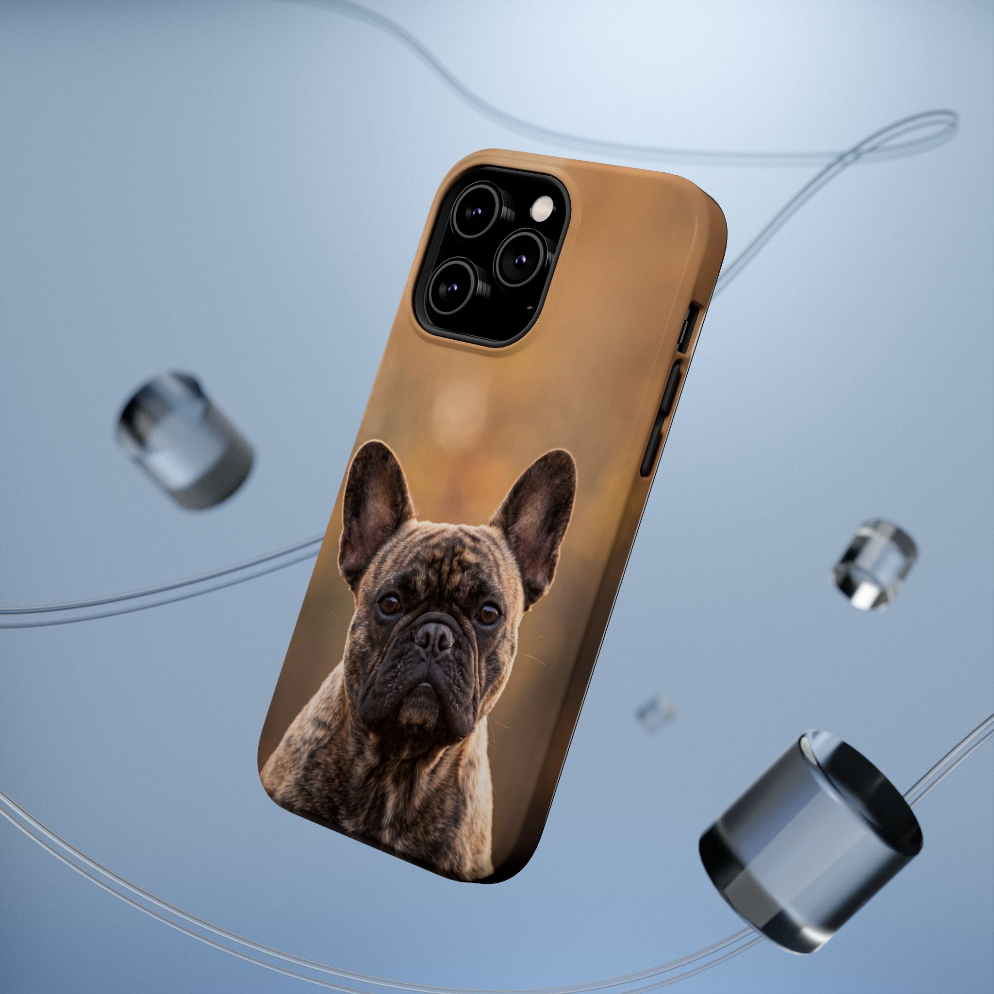 Brindle French Bulldog Phone Case — Impact-Resistant Wireless Charging Cover