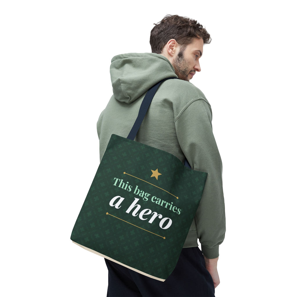 This Bag Carries a Hero Tote | Nurse Gift Tote Bag | Essential Worker Appreciation Gift | Premium Polyester Carry-All