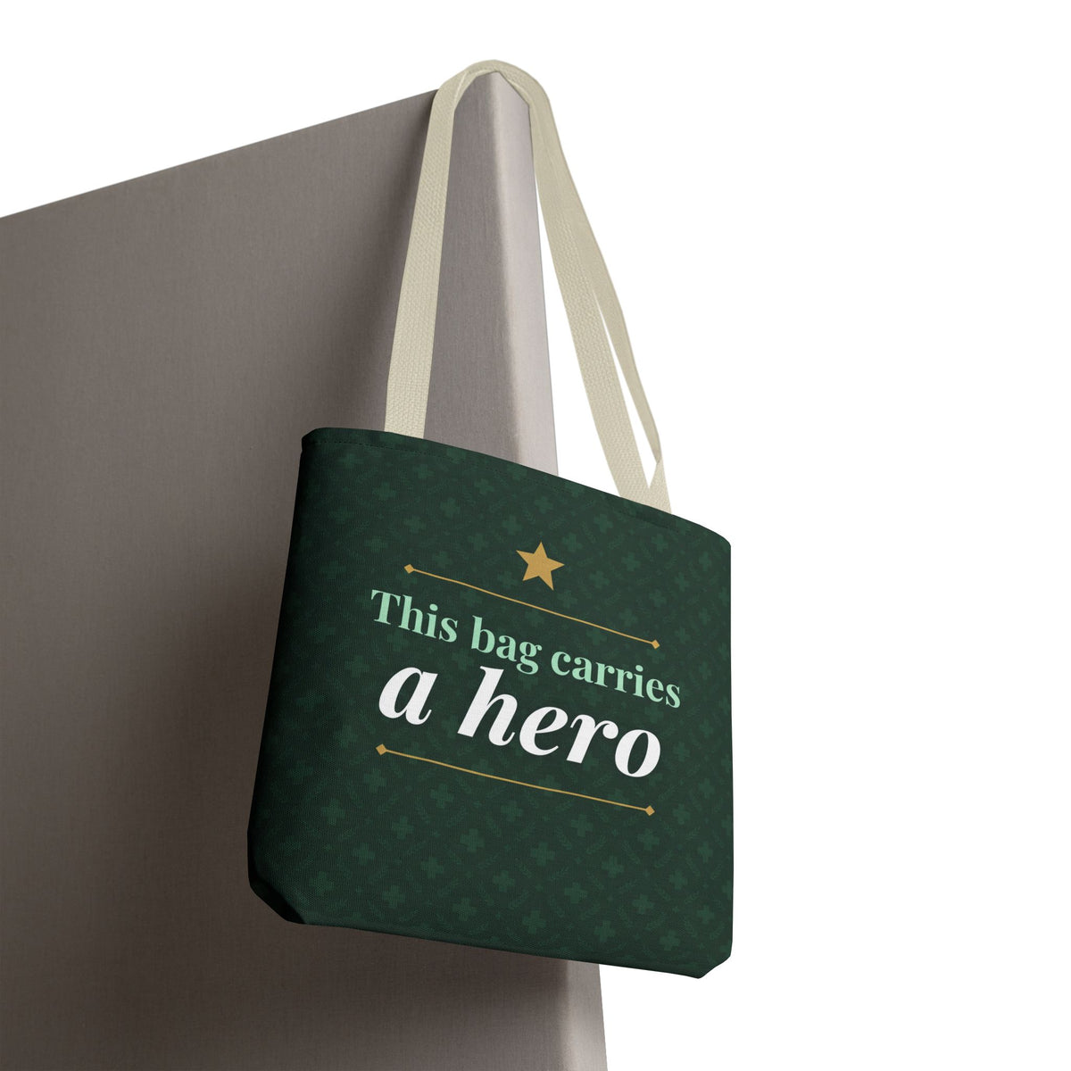 This Bag Carries a Hero Tote | Nurse Gift Tote Bag | Essential Worker Appreciation Gift | Premium Polyester Carry-All