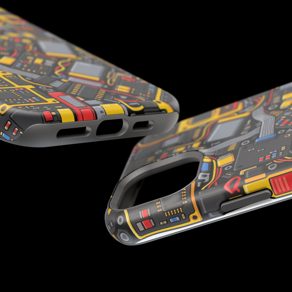 Voltage Board Phone Case — Yellow Circuit Wireless Charging Cover