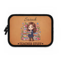 Personalized Teacher Laptop Sleeve | Custom Name Gift | Leather-Look Book Lover Case | Teacher Appreciation Gift