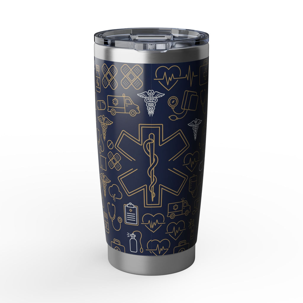 Paramedic/EMT 20oz Tumbler – Star of Life Icon Pattern