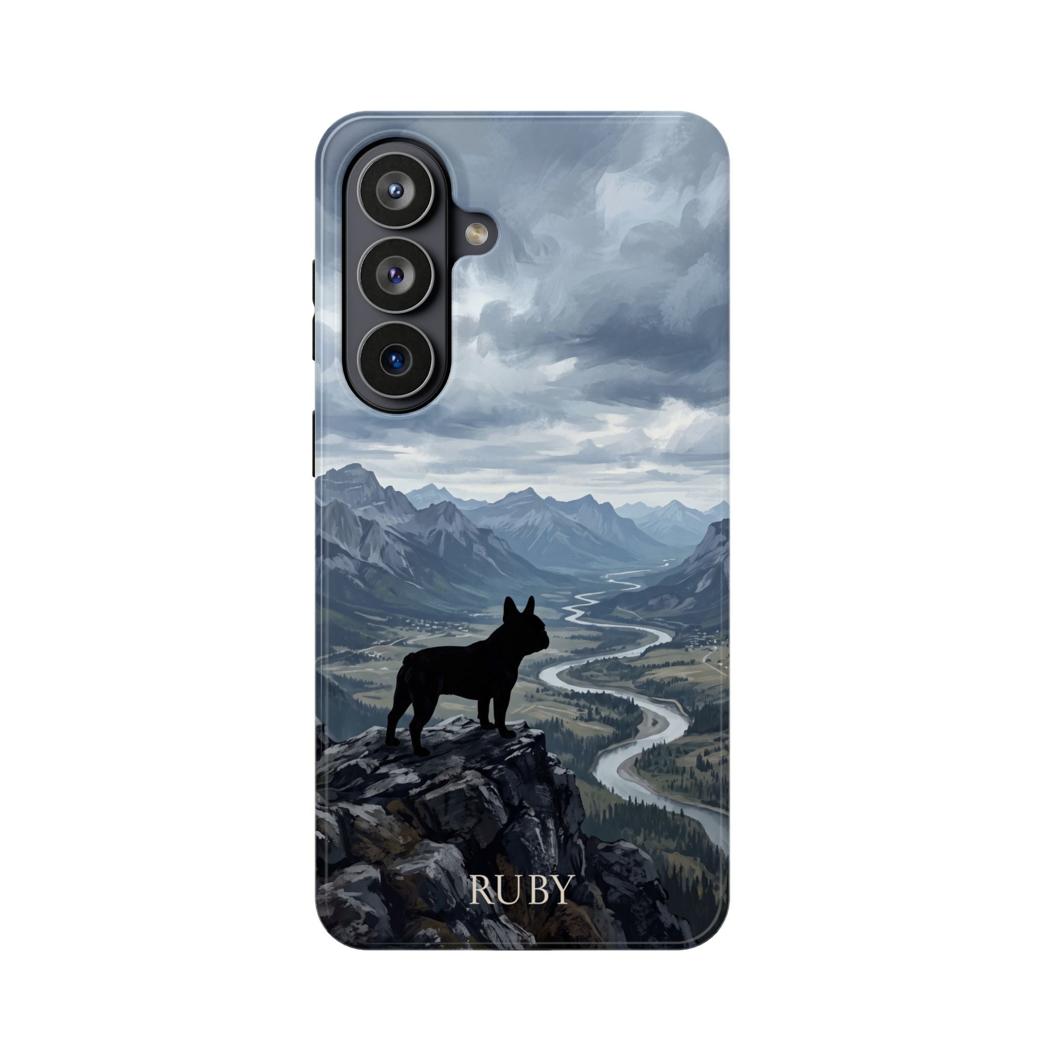 Personalized French Bulldog Mountain Valley Phone Case — Wireless Charging Cover
