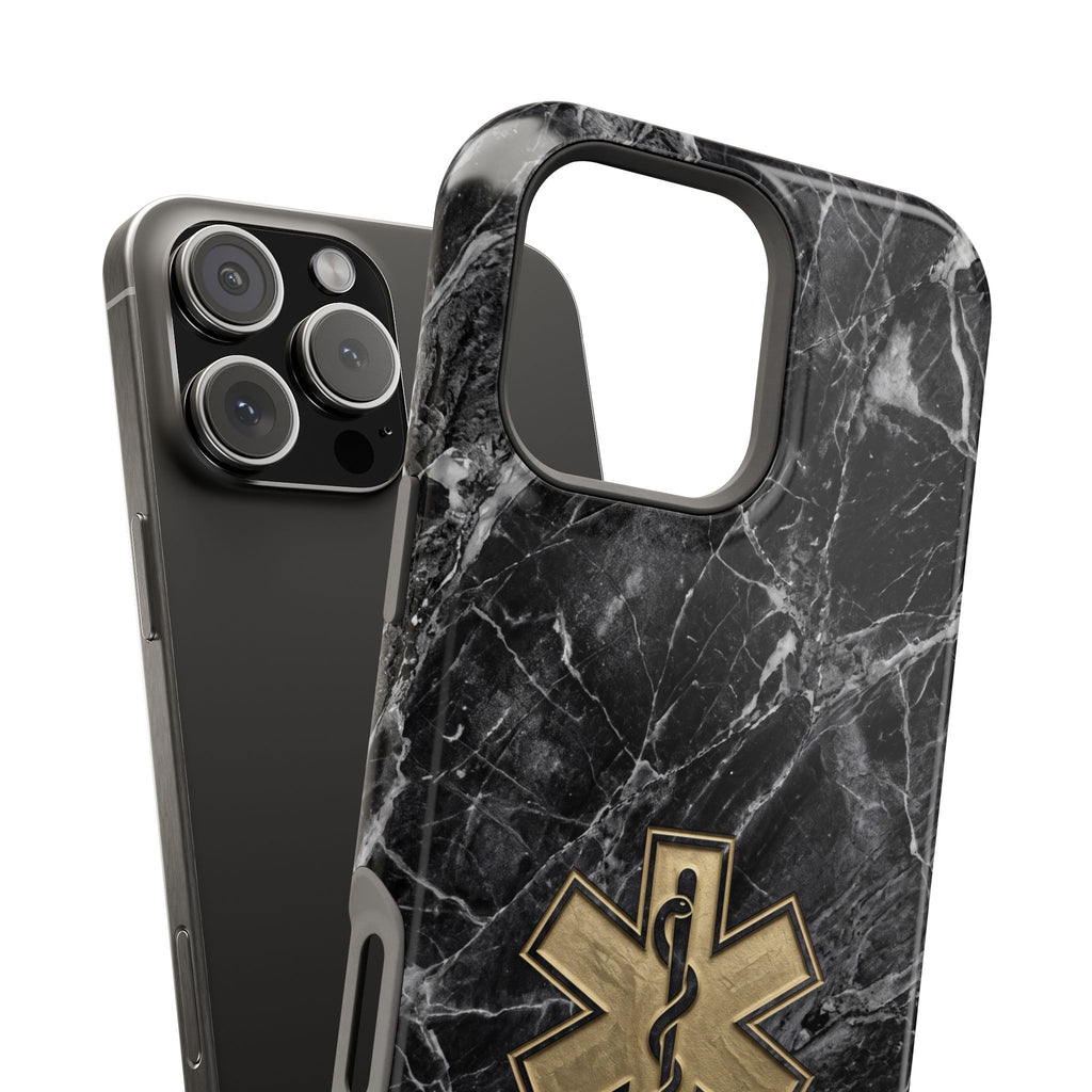 Paramedic/EMT Marble Phone Case — Magnetic Wireless Charging Cover