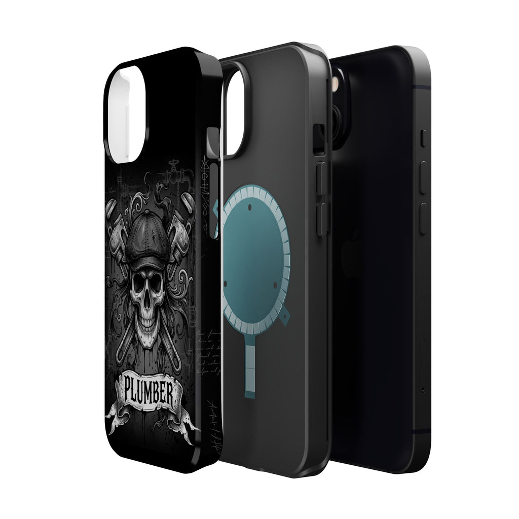 Skull & Wrenches Plumber Phone Case — Wireless Charging Cover
