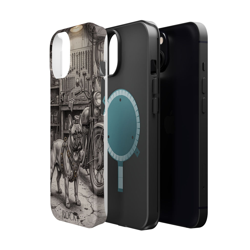 Personalized French Bulldog Vintage Street Phone Case — Wireless Charging Cover