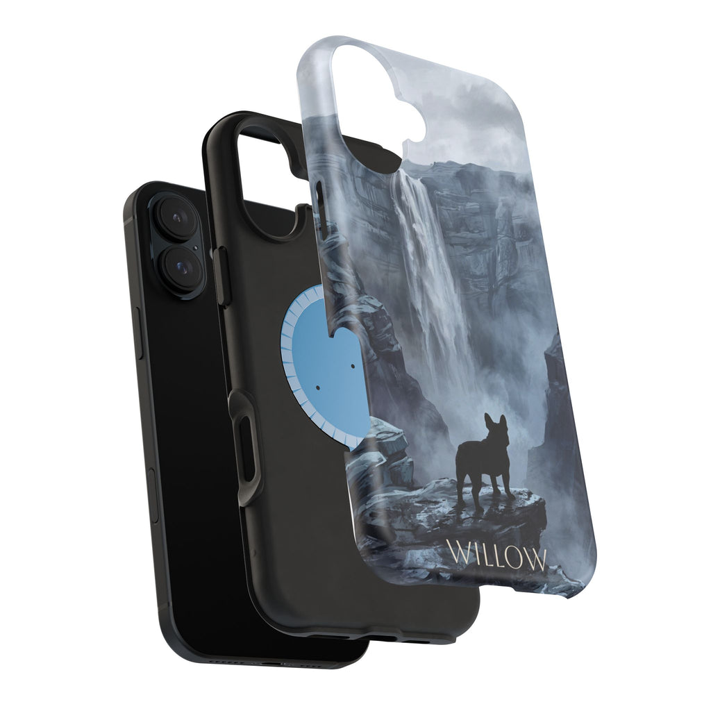 Personalized French Bulldog Misty Waterfall Phone Case — Wireless Charging Cover
