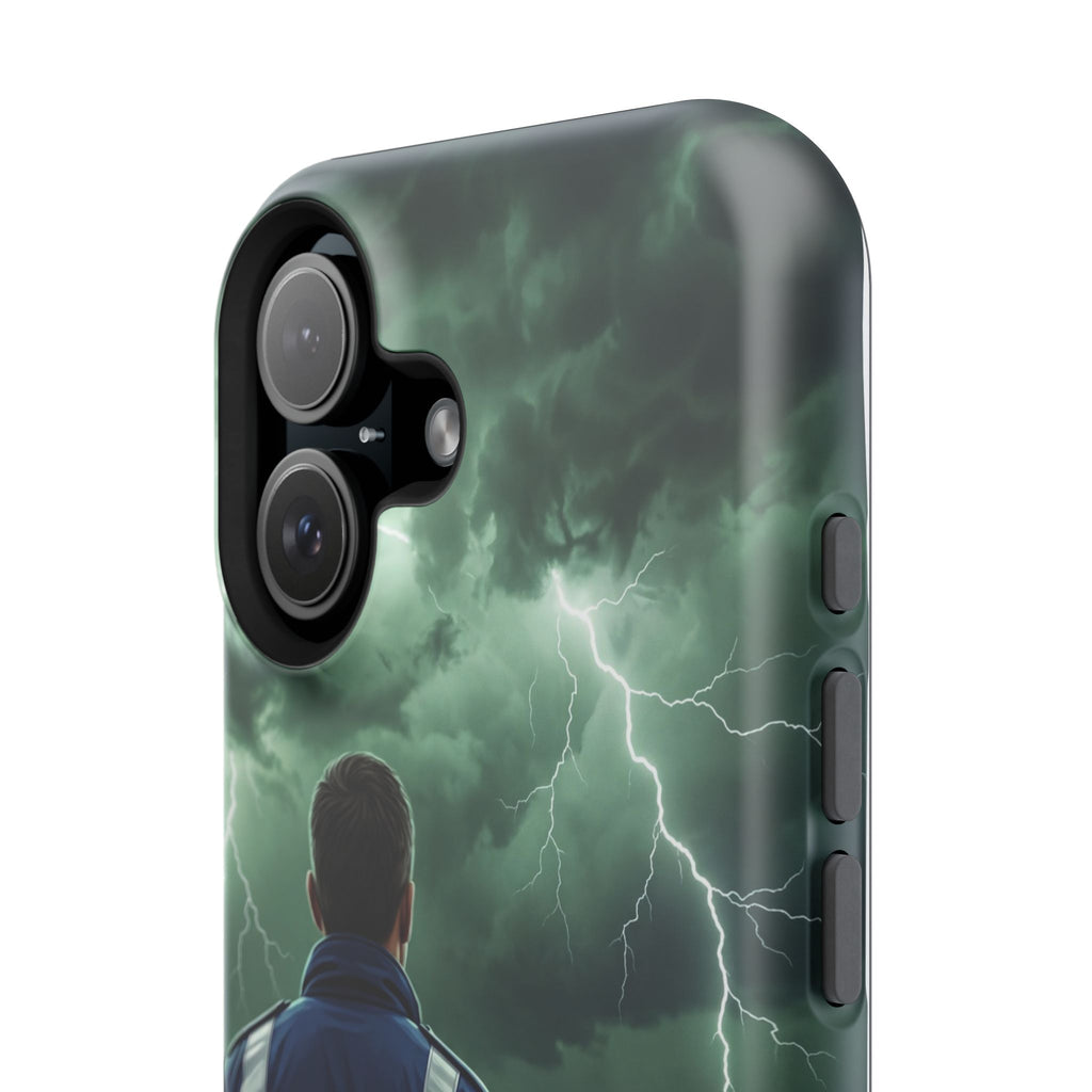 Paramedic Green Storm Phone Case — Magnetic Wireless Charging Cover