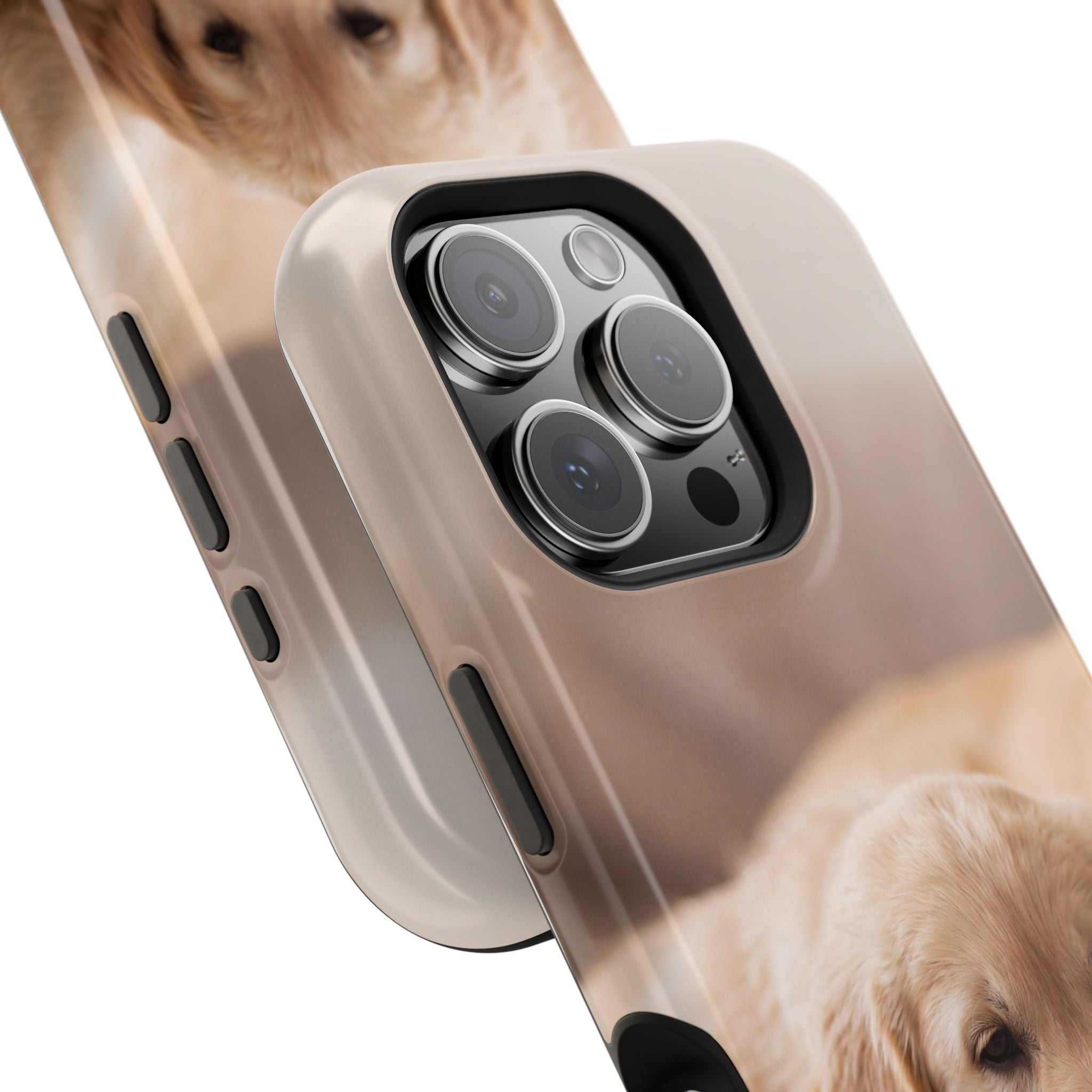Golden Retriever Puppy Phone Case — Impact-Resistant Wireless Charging Cover