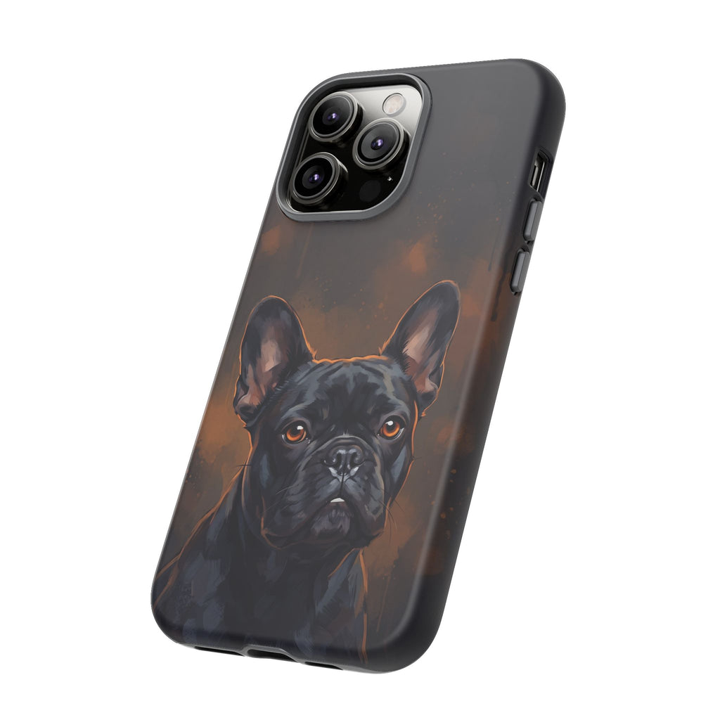 Moody French Bulldog Portrait Phone Case | Dramatic Studio Photography Style | iPhone & Samsung