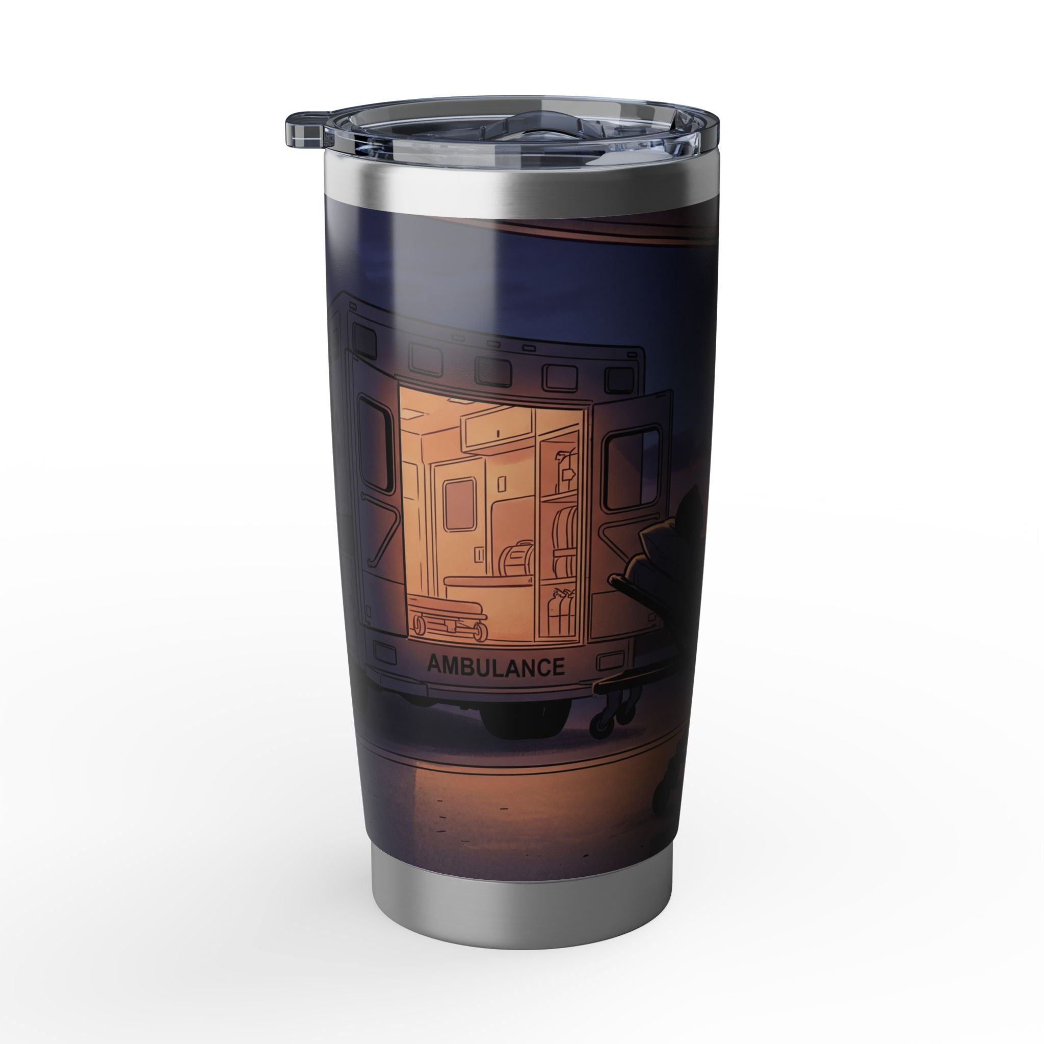 Paramedic/EMT 20oz Tumbler – Compassion in the Field Silhouette Design