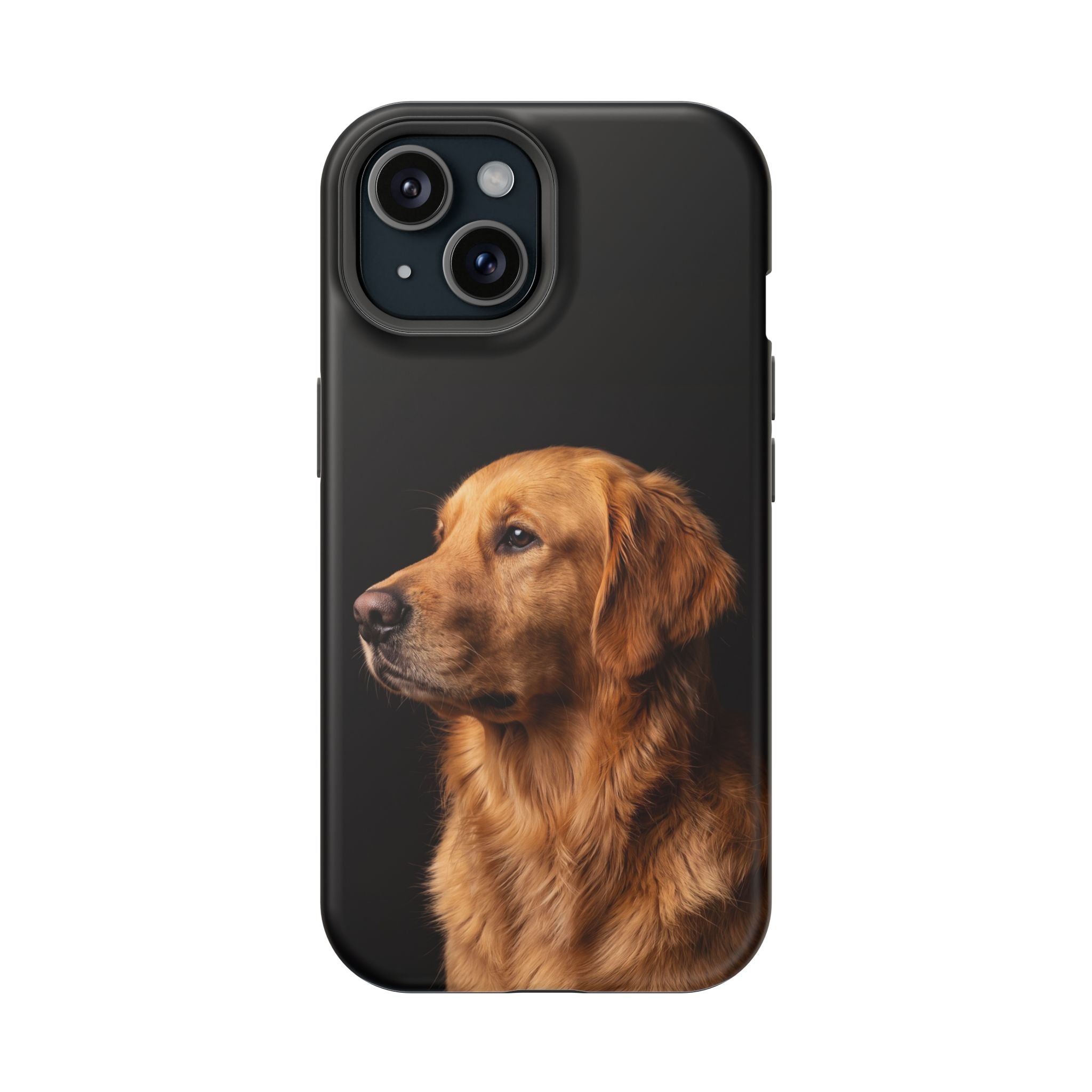 Golden Retriever Portrait Phone Case — Impact-Resistant Wireless Charging Cover