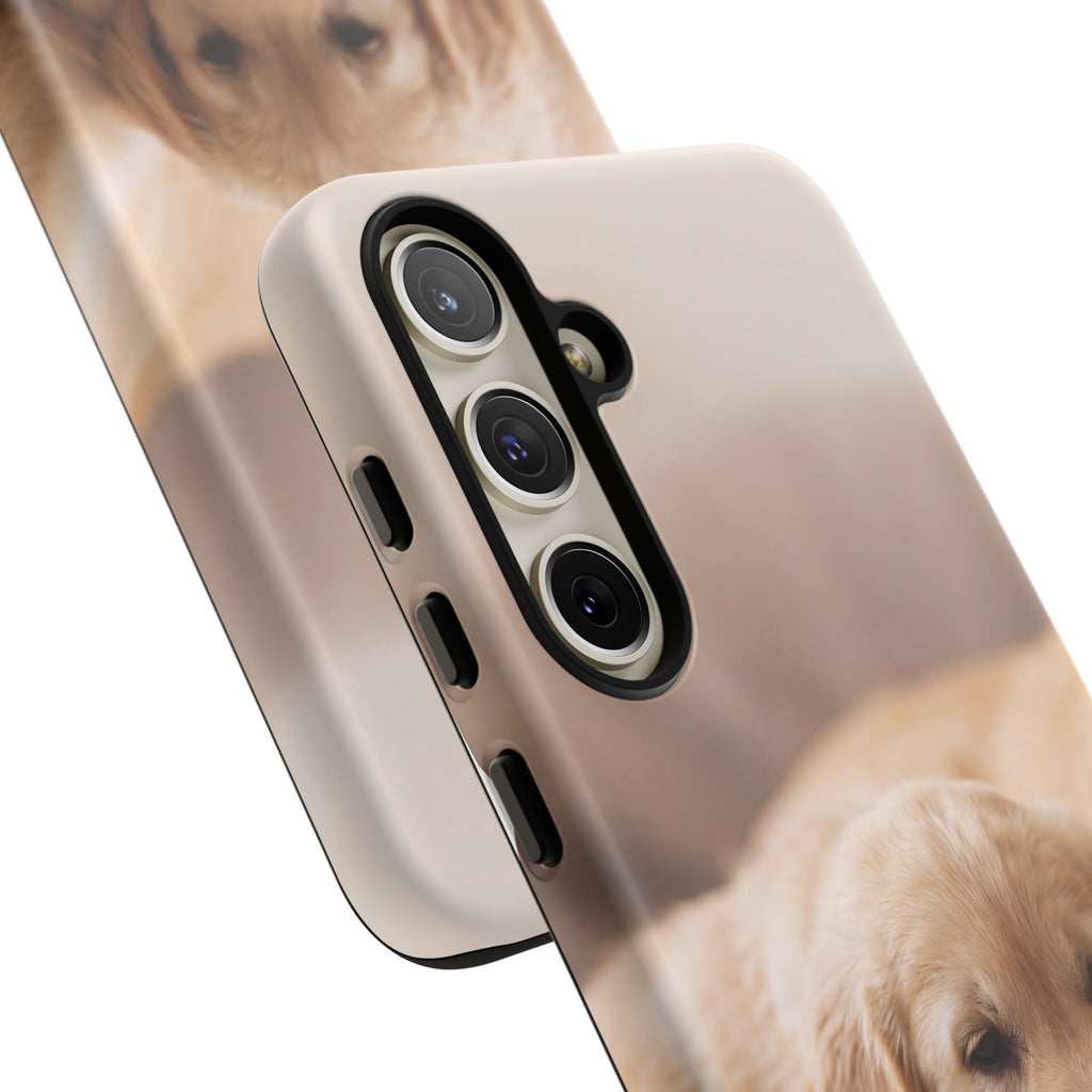 Sleepy Golden Retriever Puppy Phone Case | Cozy Cuddly Puppy Portrait | Samsung & iPhone
