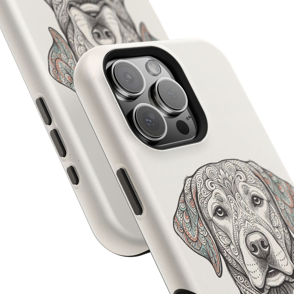 Mandala Labrador Phone Case — Tough Magnetic Case with Wireless Charging