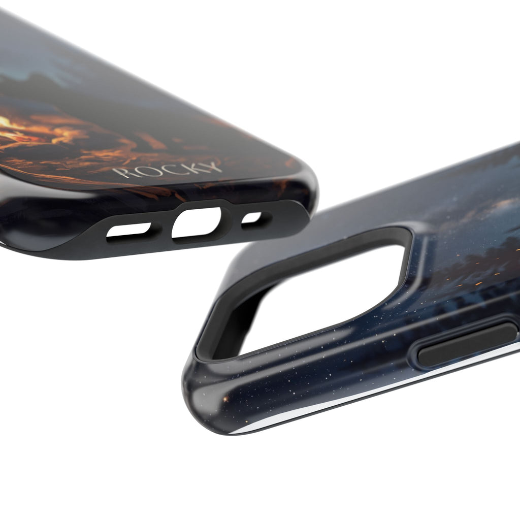 Personalized French Bulldog Campfire Phone Case — Wireless Charging Cover