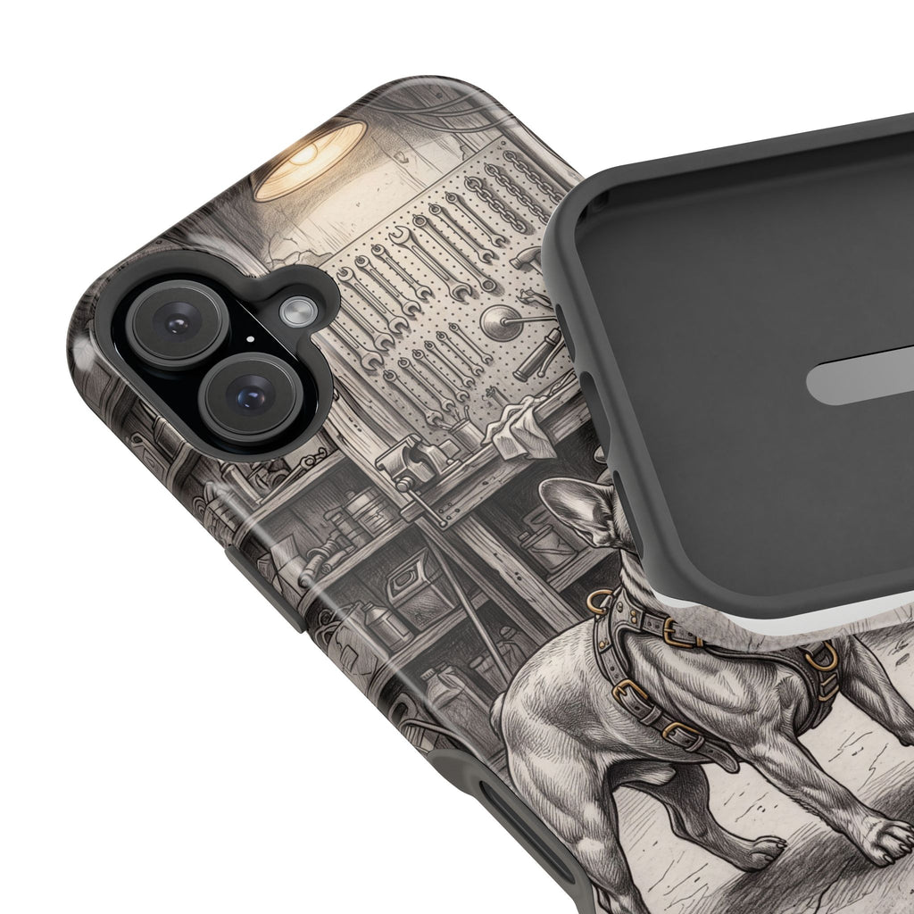 Personalized French Bulldog Vintage Street Phone Case — Wireless Charging Cover