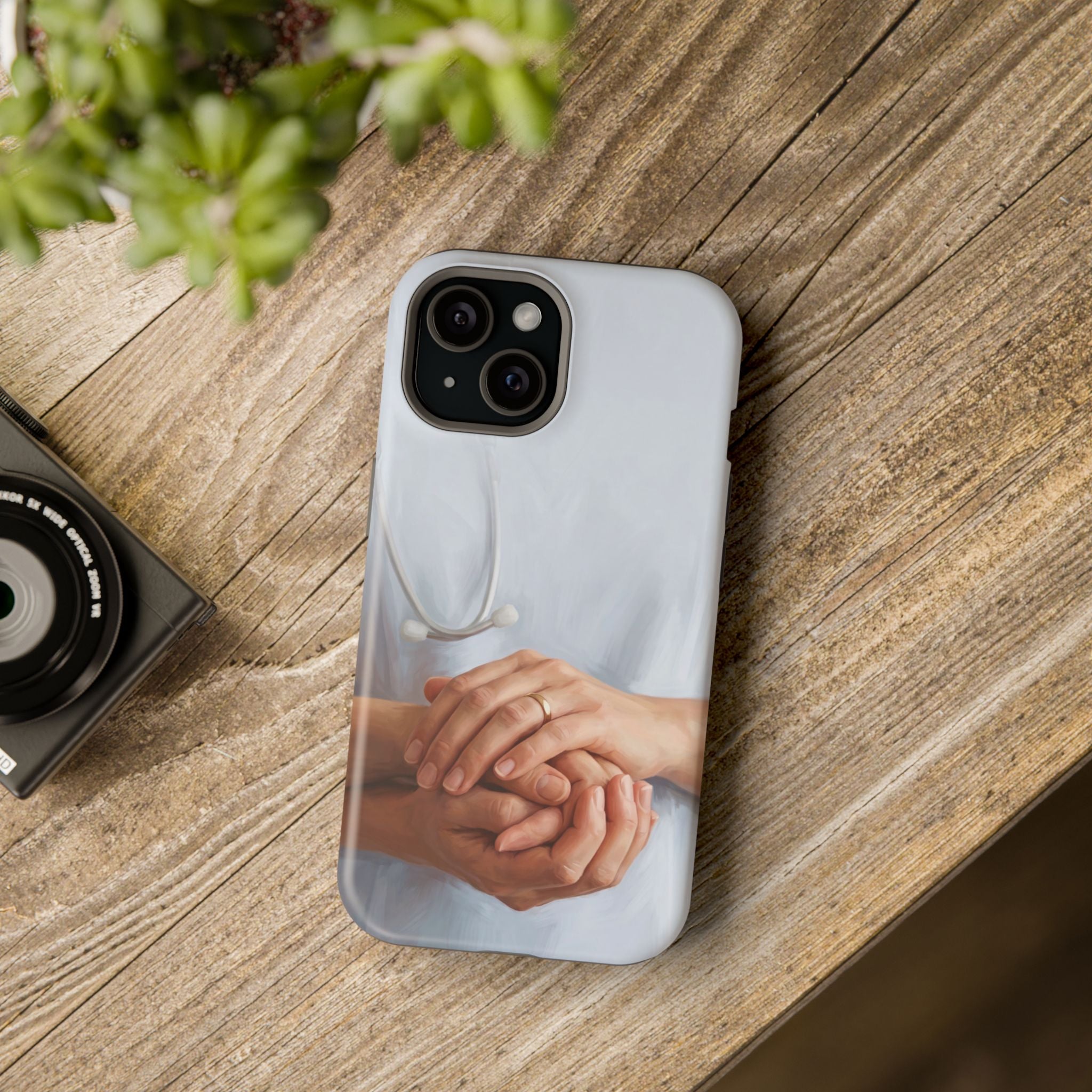 Impact-Resistant Phone Case — Caring Hands Wireless Charging Cover