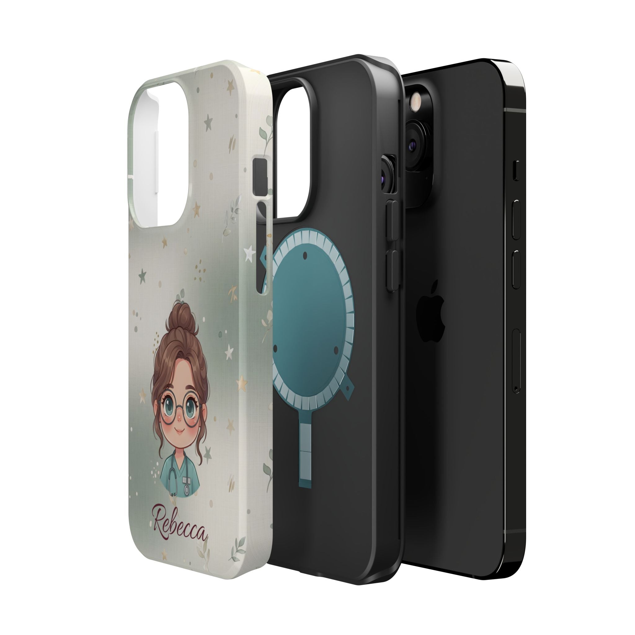 Personalized Starry Nurse Phone Case — Wireless Charging Cover