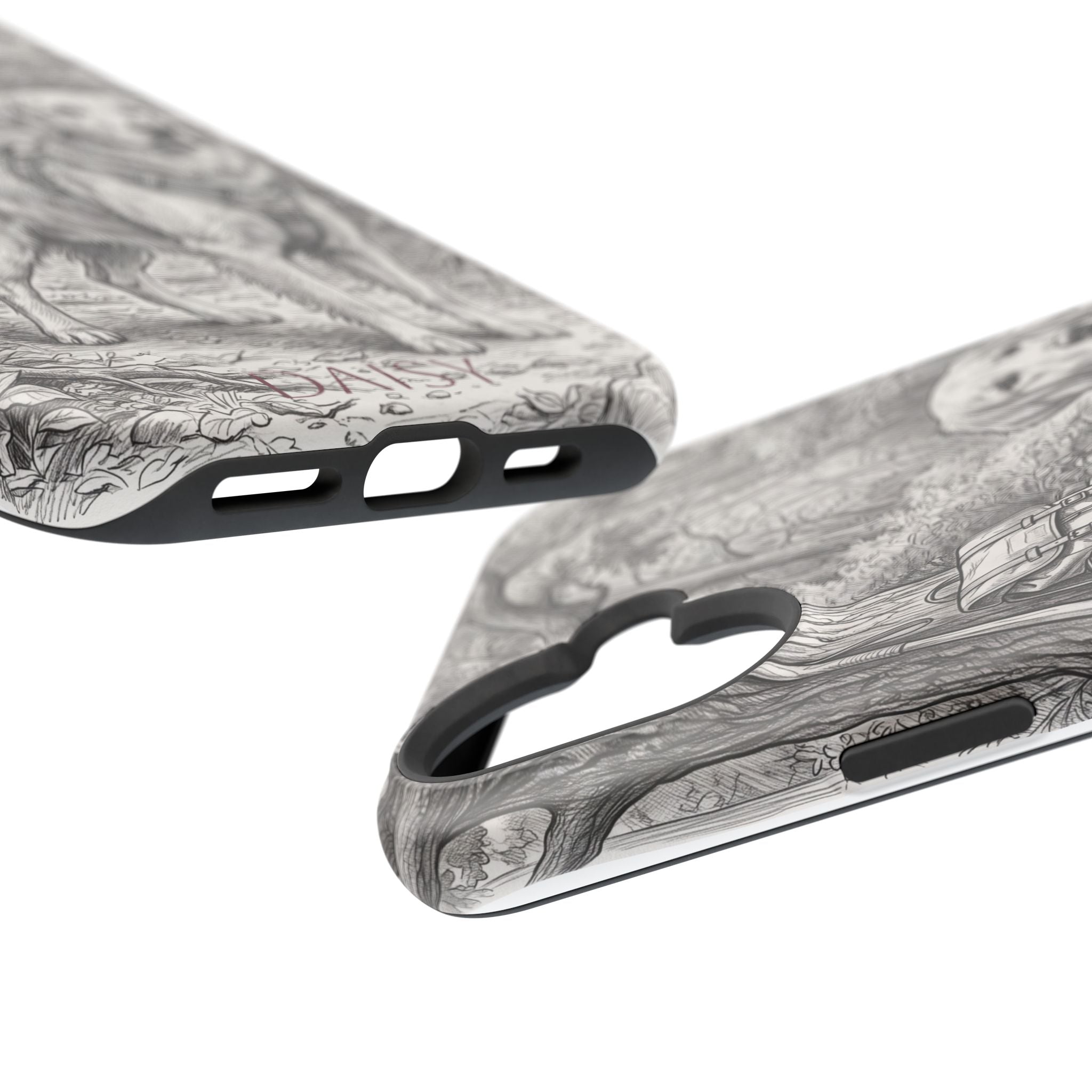 Personalized Golden Retriever Woodland Trail Phone Case — Wireless Charging Cover