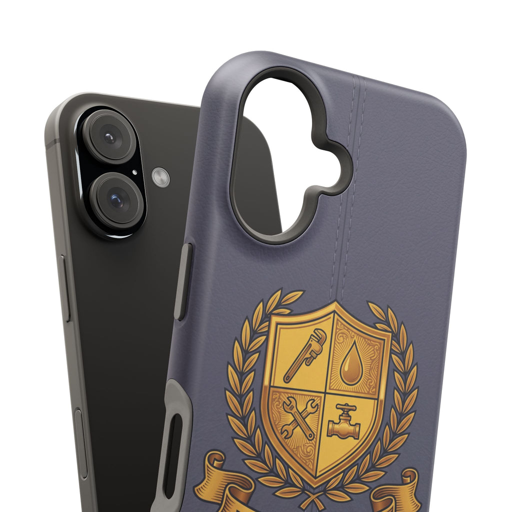 Master Plumber Crest Phone Case — Heraldic Shield Wireless Charging Cover