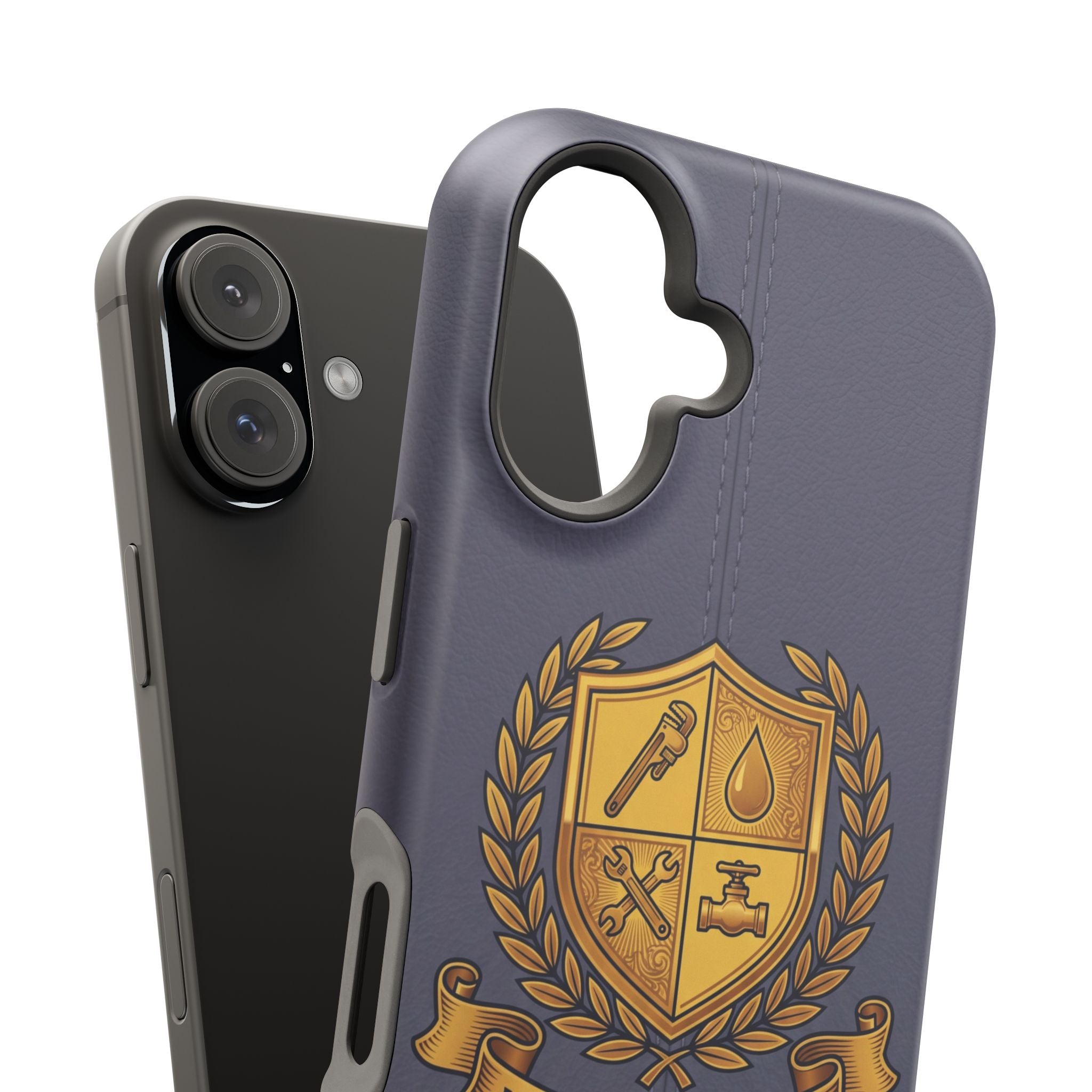 Master Plumber Crest Phone Case — Heraldic Shield Wireless Charging Cover