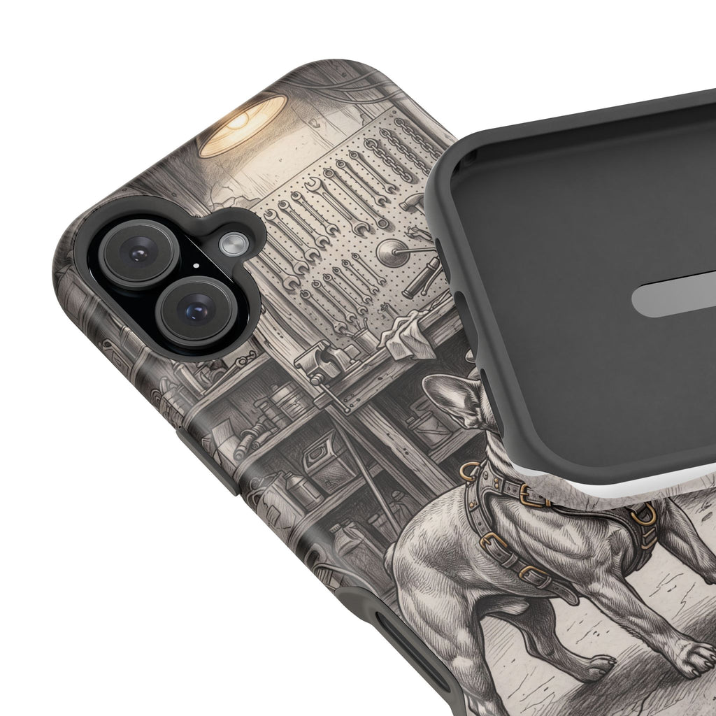 Personalized French Bulldog Vintage Street Phone Case — Wireless Charging Cover