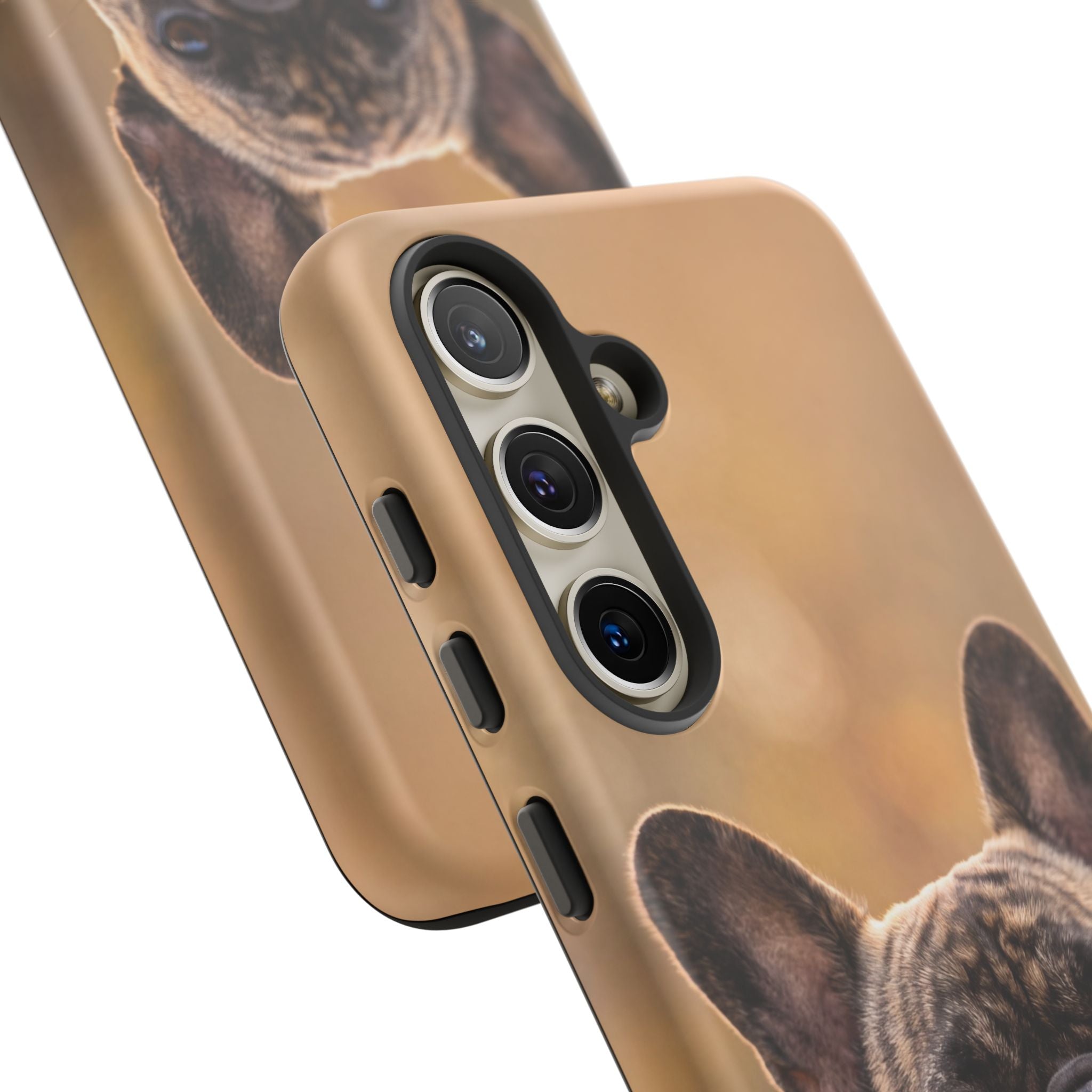 French Bulldog Portrait Phone Case | Realistic Brindle Frenchie Photo Case | iPhone & Samsung