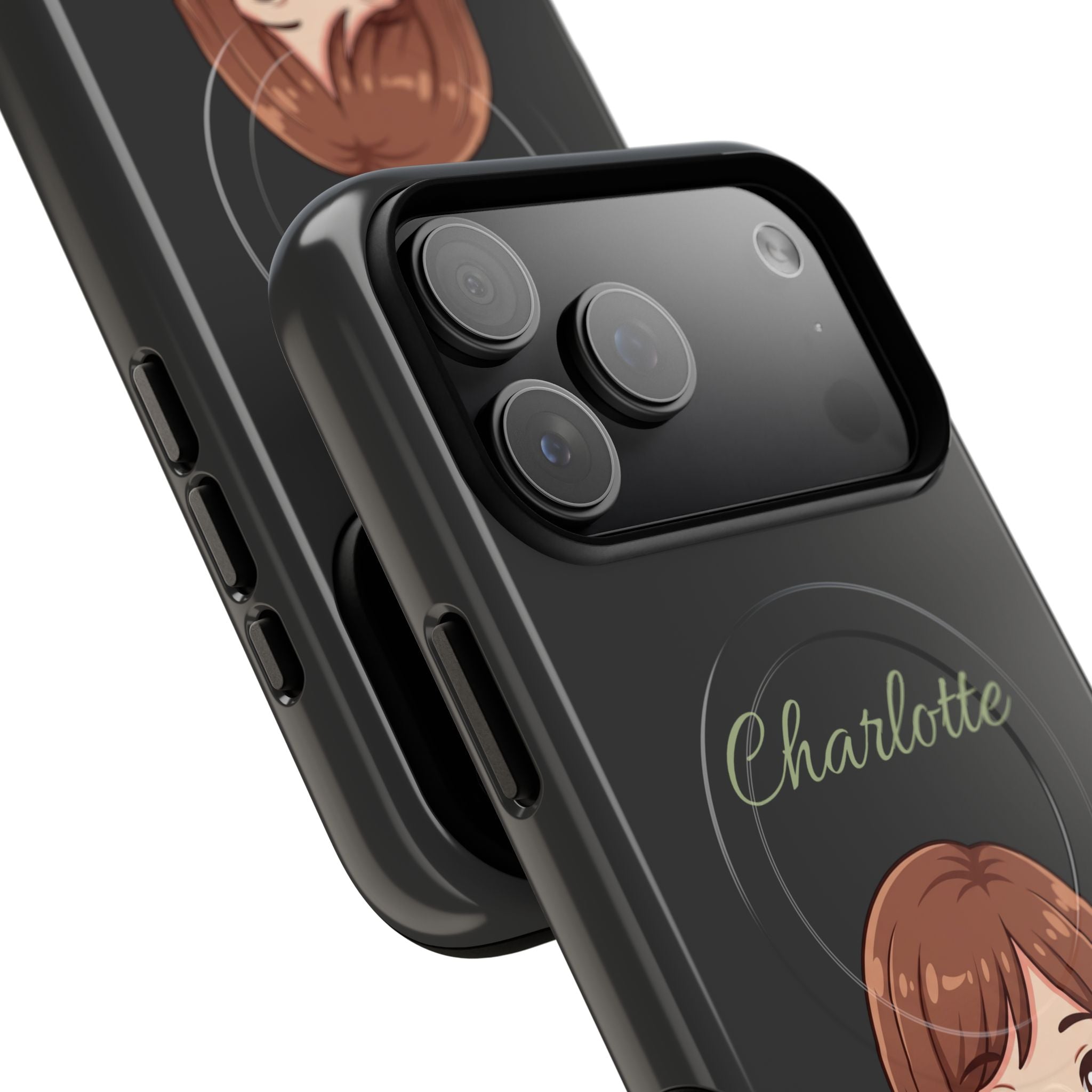 Personalized Tough Magnetic Phone Case | With Custom Name – Cute Illustrated Nurse Character Case for iPhones