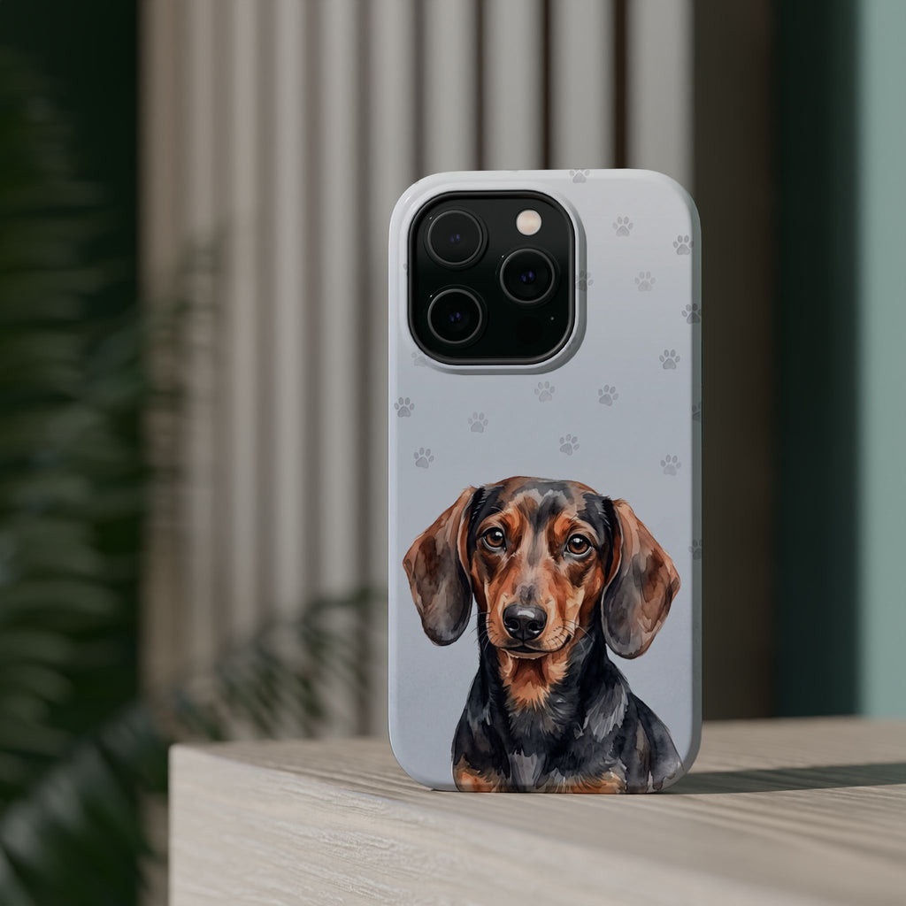 Dachshund Watercolor Portrait Phone Case | Elegant Sausage Dog Art Print | iPhone & Samsung
