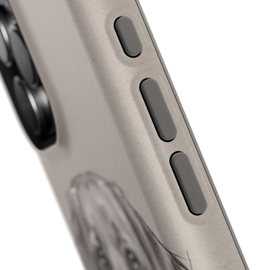 Charcoal Sketch Labrador Phone Case — Tough Magnetic Case with Wireless Charging