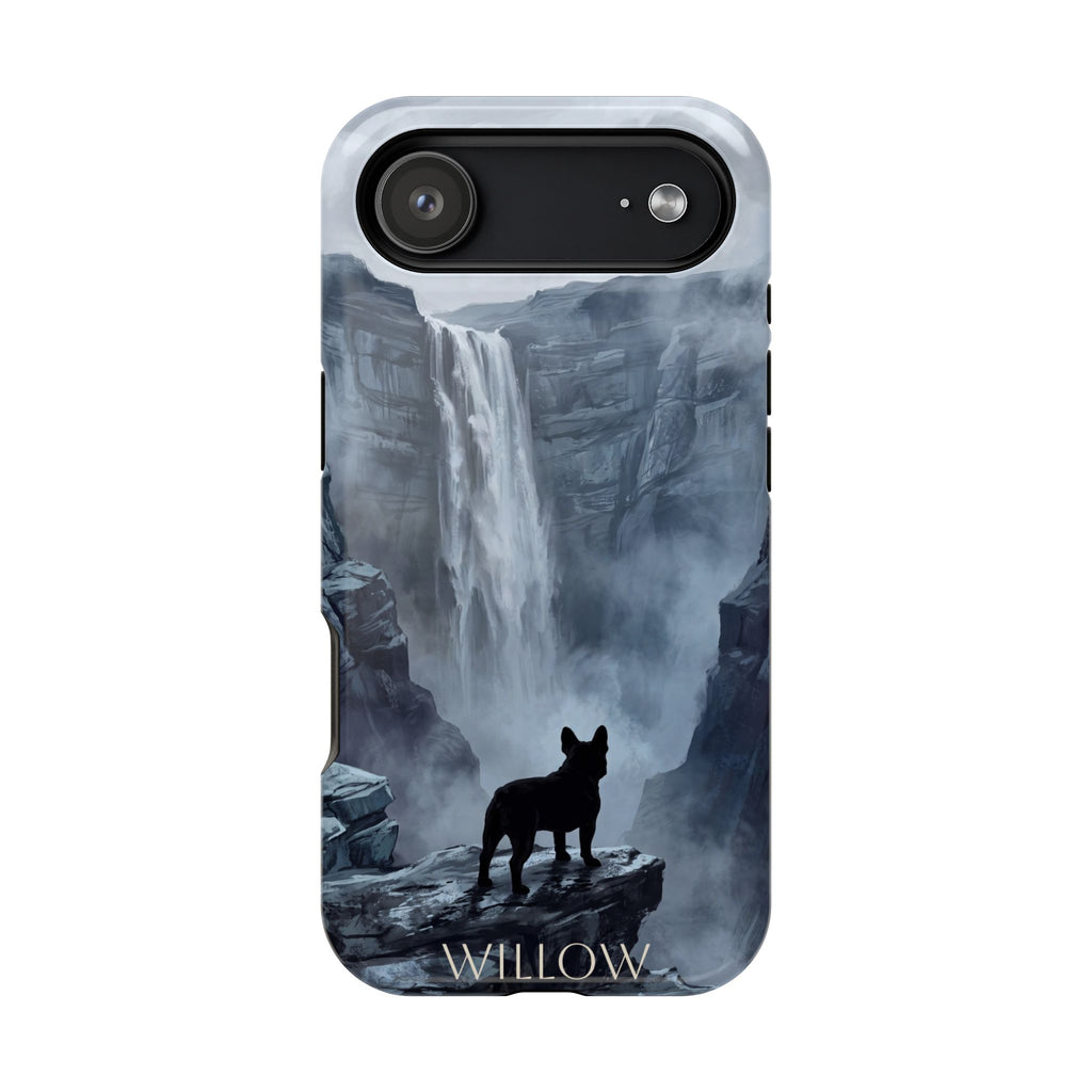 Personalized French Bulldog Misty Waterfall Phone Case — Wireless Charging Cover
