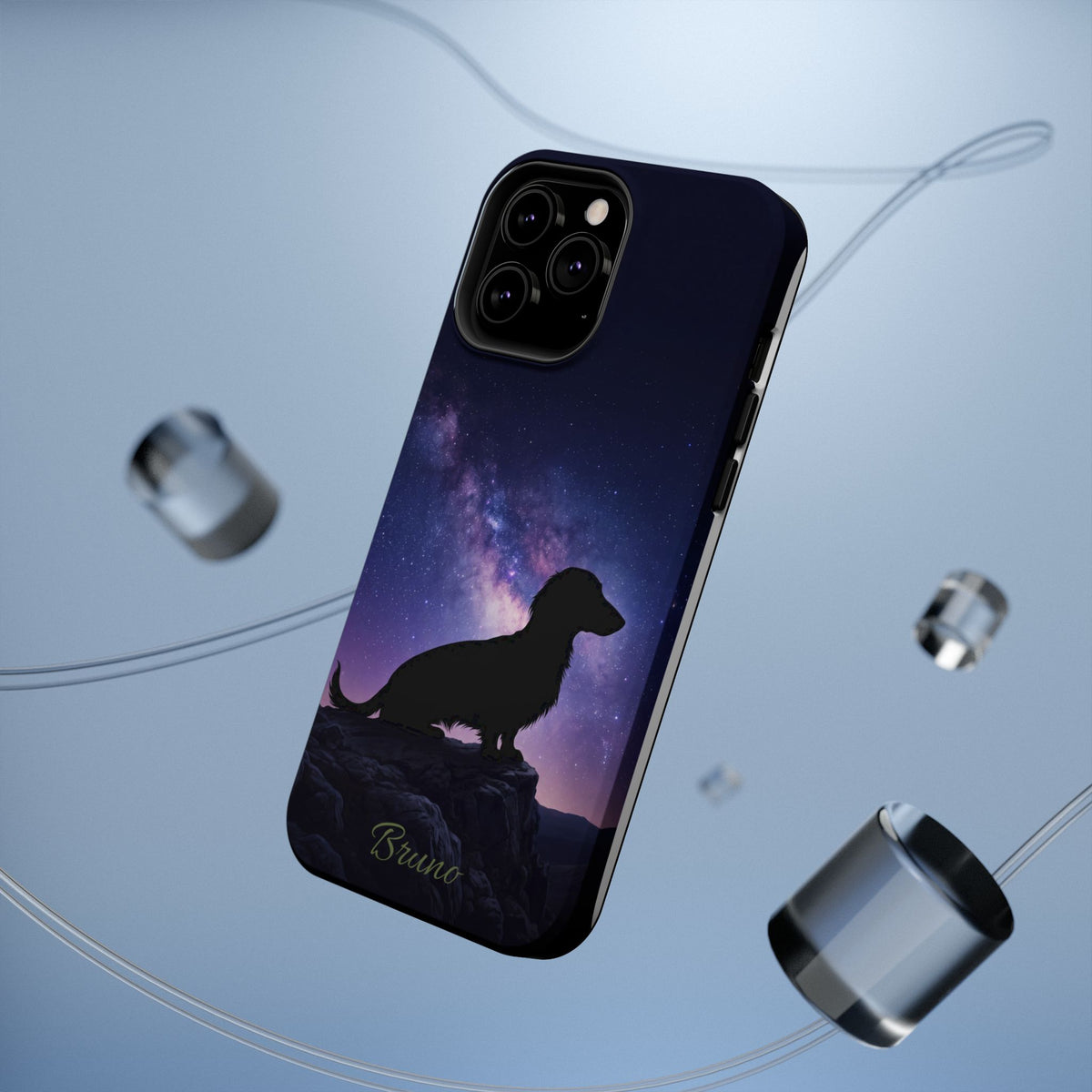 Personalized Dachshund Starry Night Phone Case — Wireless Charging Cover