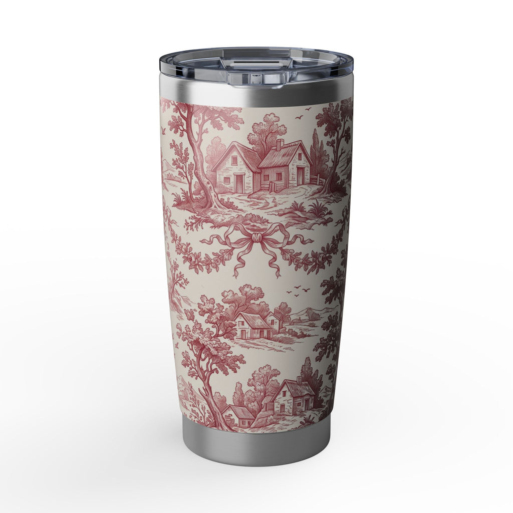 Horse Tumbler | Toile de Jouy Art — 20 oz Stainless Travel Mug
