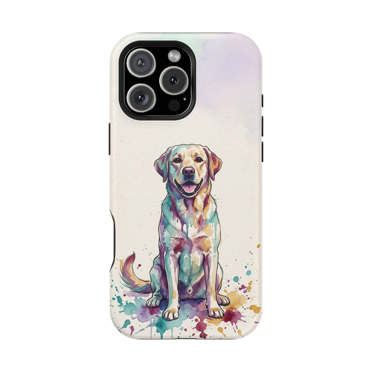 Watercolor Labrador Phone Case — Tough Magnetic Case with Wireless Charging