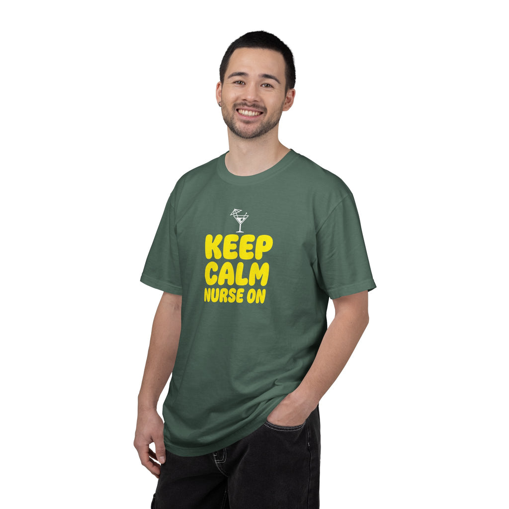 Nurse T-Shirt - "Keep Calm Nurse On" Funny Nursing Quote Unisex Tee, Nurse Appreciation Gift