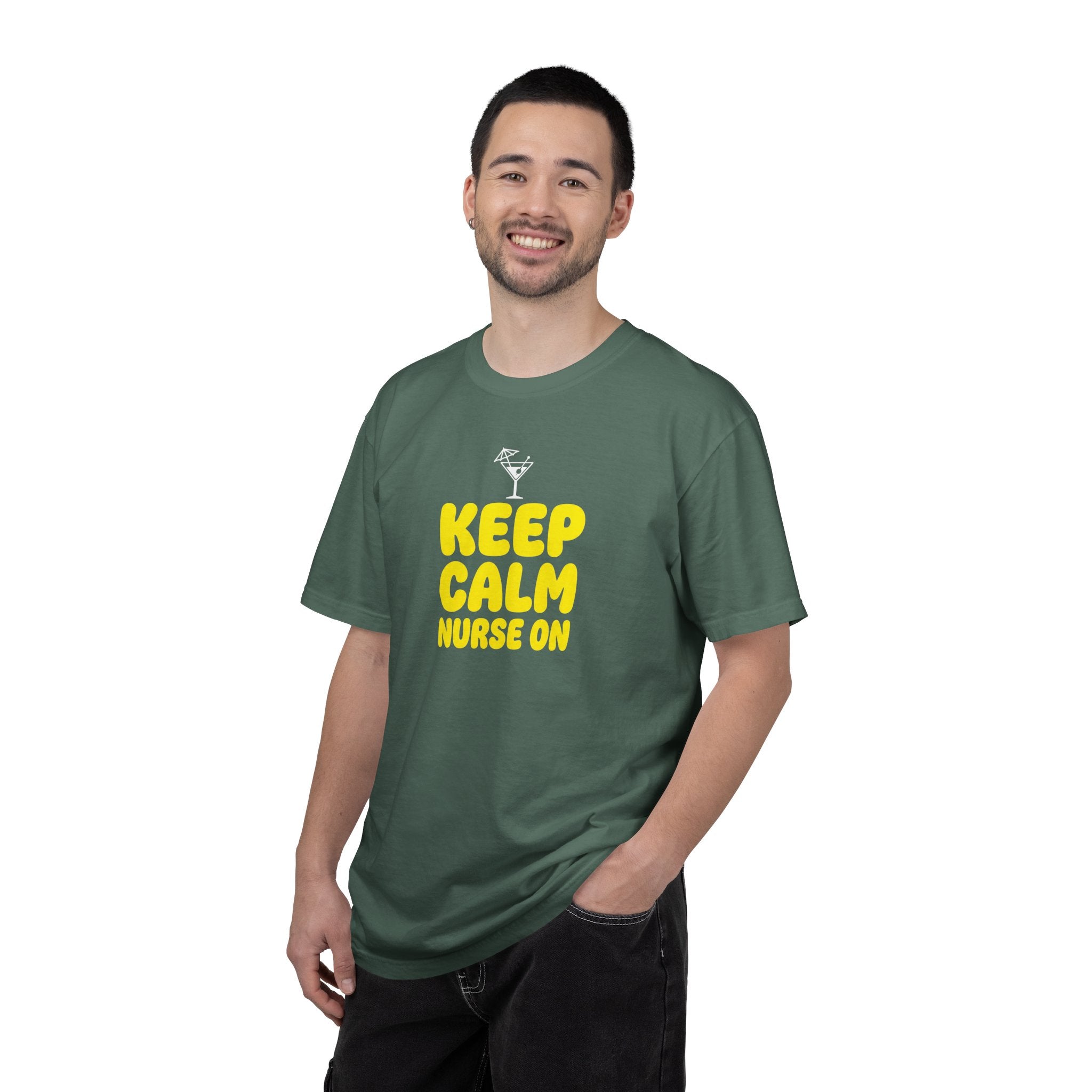 Nurse T-Shirt - "Keep Calm Nurse On" Funny Nursing Quote Unisex Tee, Nurse Appreciation Gift