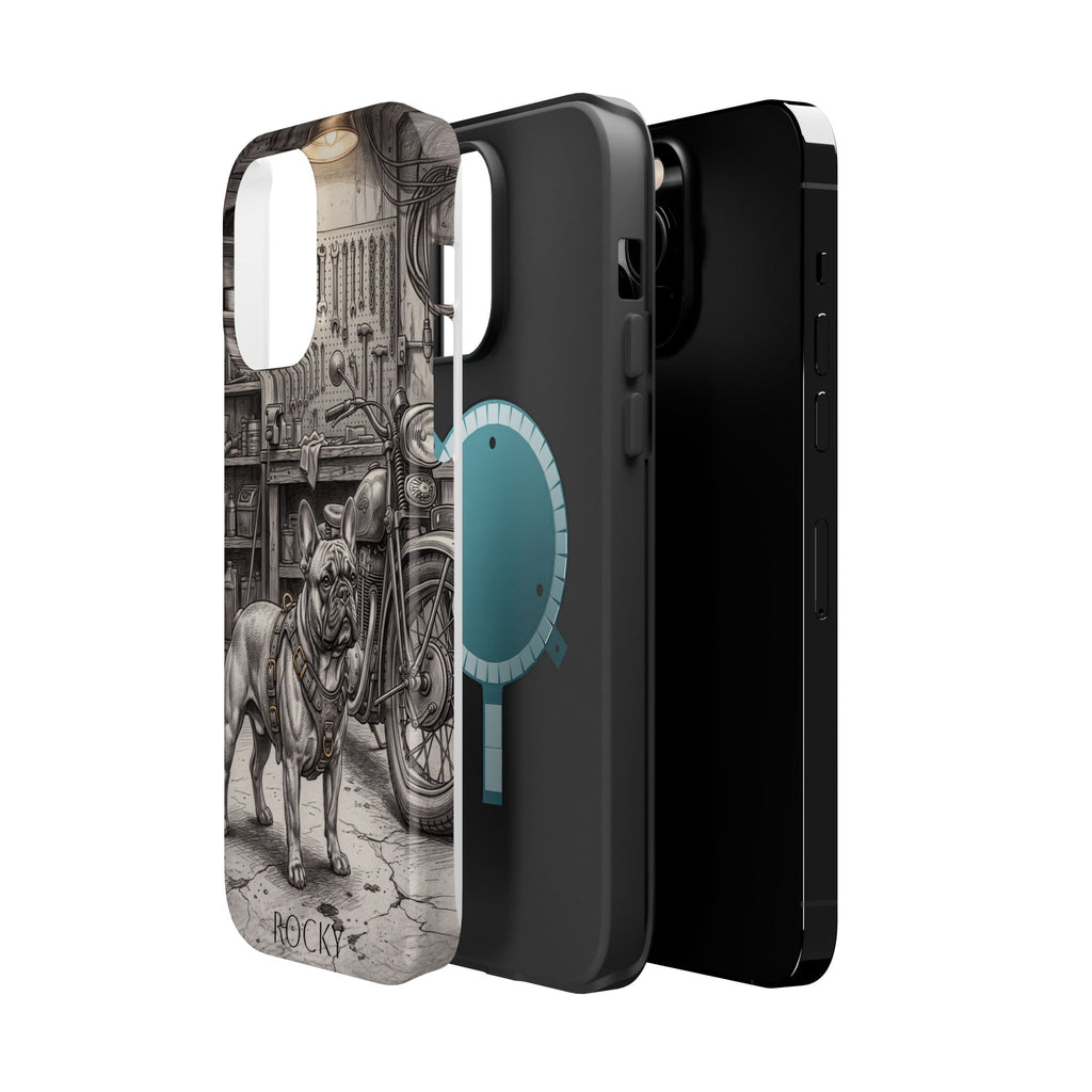 Personalized French Bulldog Vintage Street Phone Case — Wireless Charging Cover