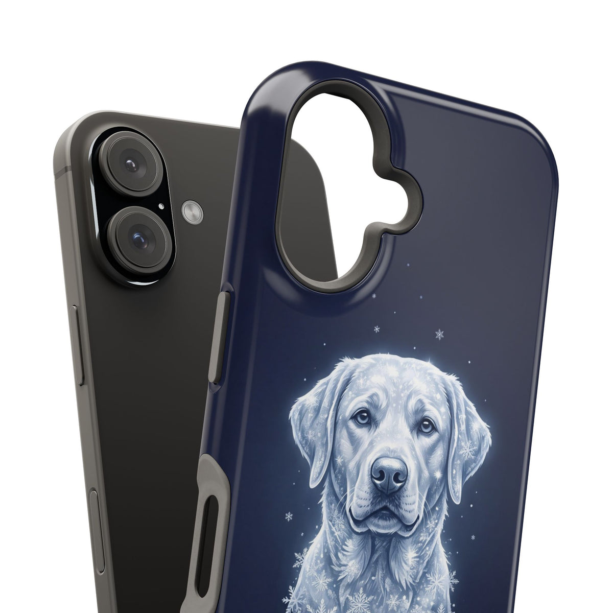 Personalized Winter Snowflake Labrador Phone Case — Tough Magnetic Case with Wireless Charging