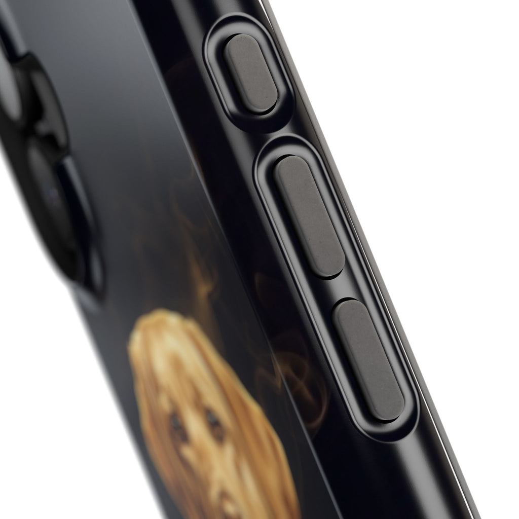 Personalized Gold Smoke Labrador Phone Case — Tough Magnetic Case with Wireless Charging